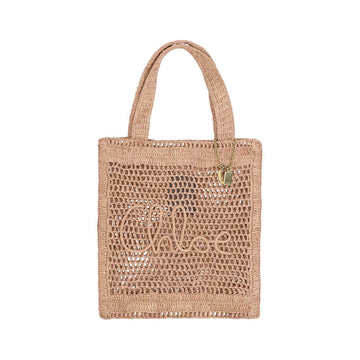 Chloé Brown Raffia Shoulder Bag