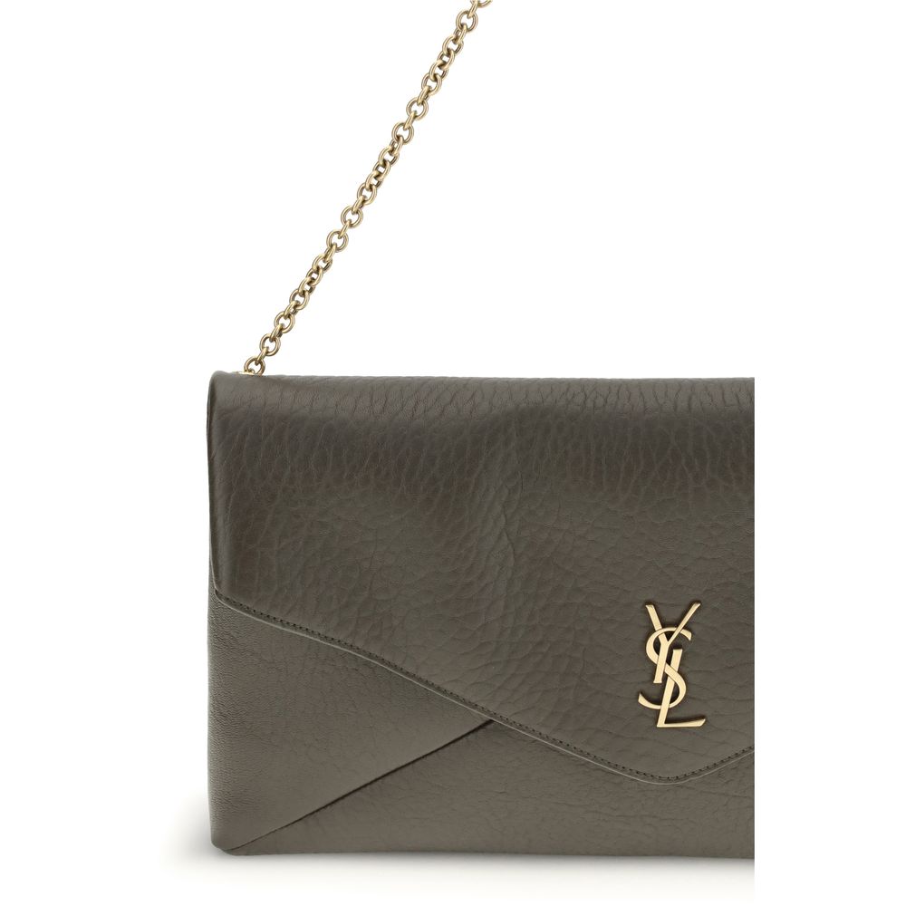 Saint Laurent Green Lamb Ovis Aries Aries Shoulder Bag