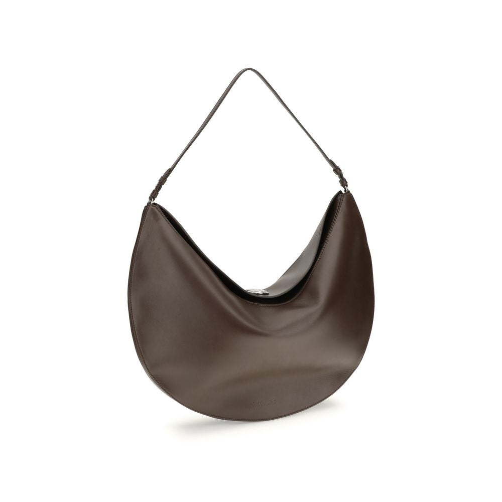 Jacquemus Brown Calf Leather Bos Taurus Shoulder Bag