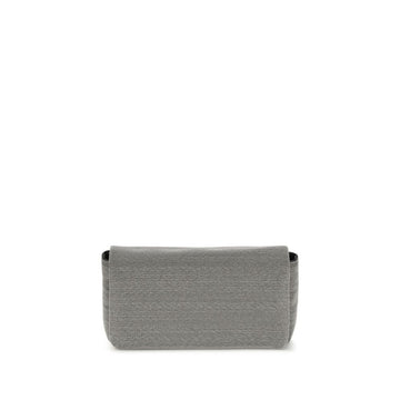 Brunello Cucinelli Gray Leather Shoulder Bag