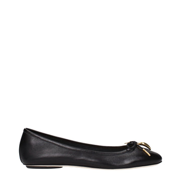 Chloé Black Leather Ballet Flats