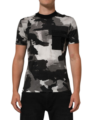 Dolce & Gabbana Multicolor Camouflage Men Short Sleeves T-shirt