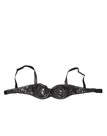 Dolce & Gabbana Black Acetate Stretch Balconette Bra Underwear