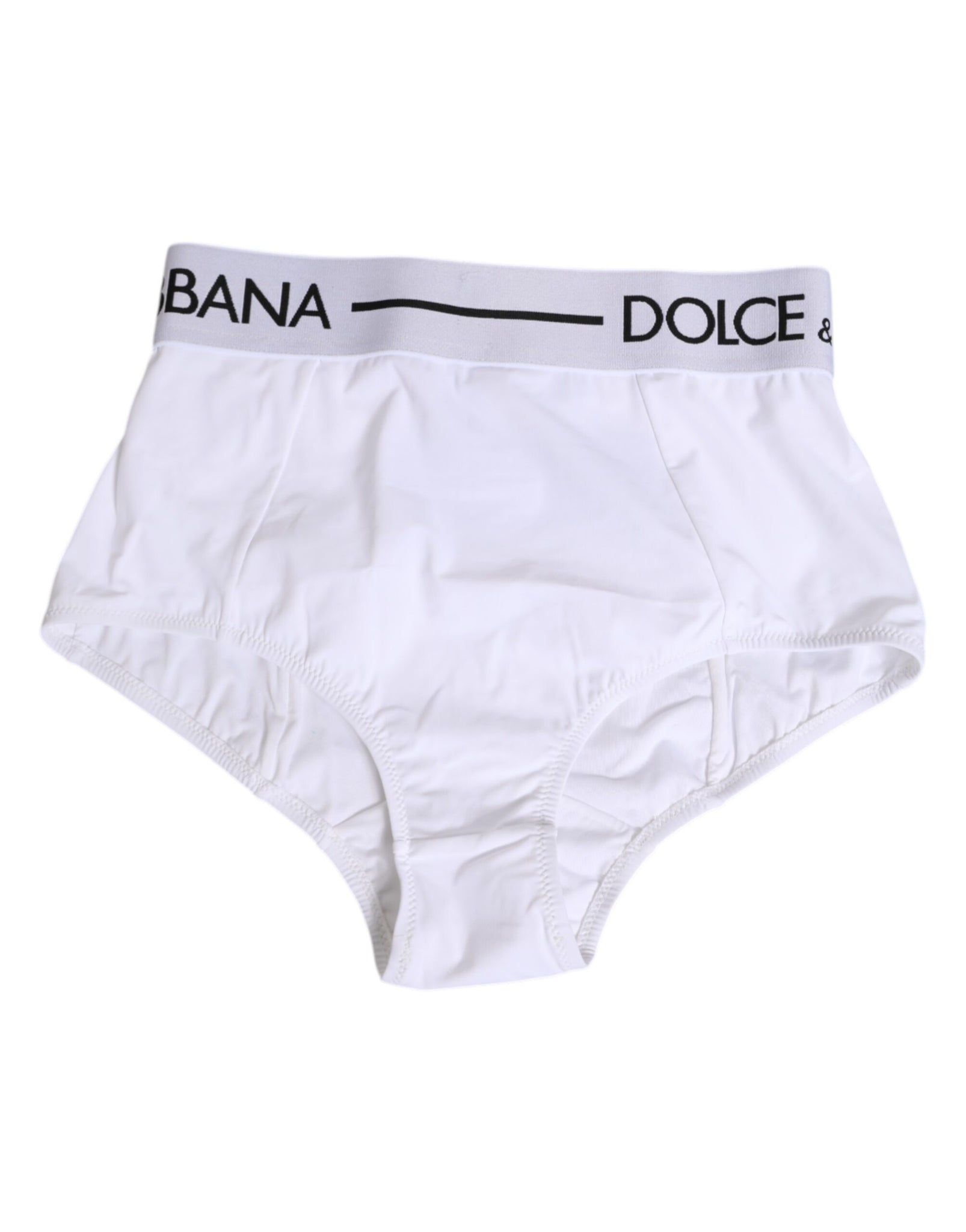 Dolce & Gabbana White Nylon Logo Waistband Panty Underwear