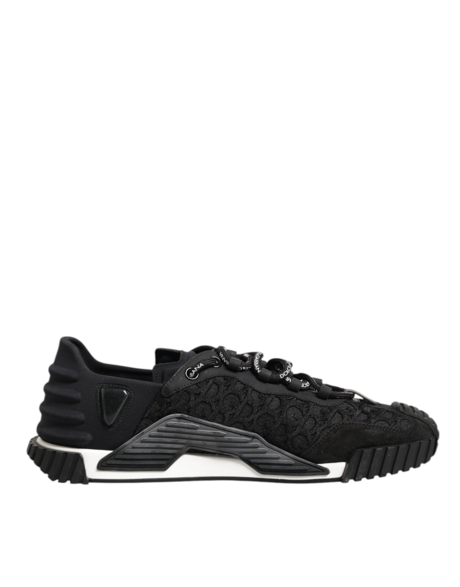 Dolce & Gabbana Black Logo Lace Low Top NS1 Sneaker Shoes