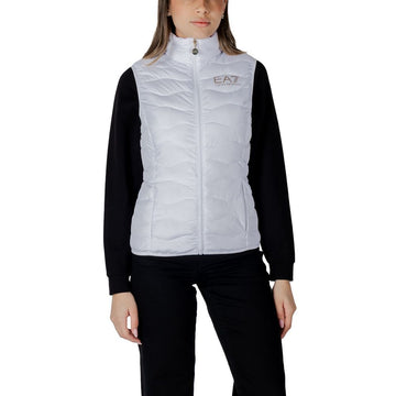 EA7 Emporio Armani White Polyester Sleveless Jacket