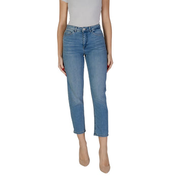ICHI Light Blue Cotton Mom Jean