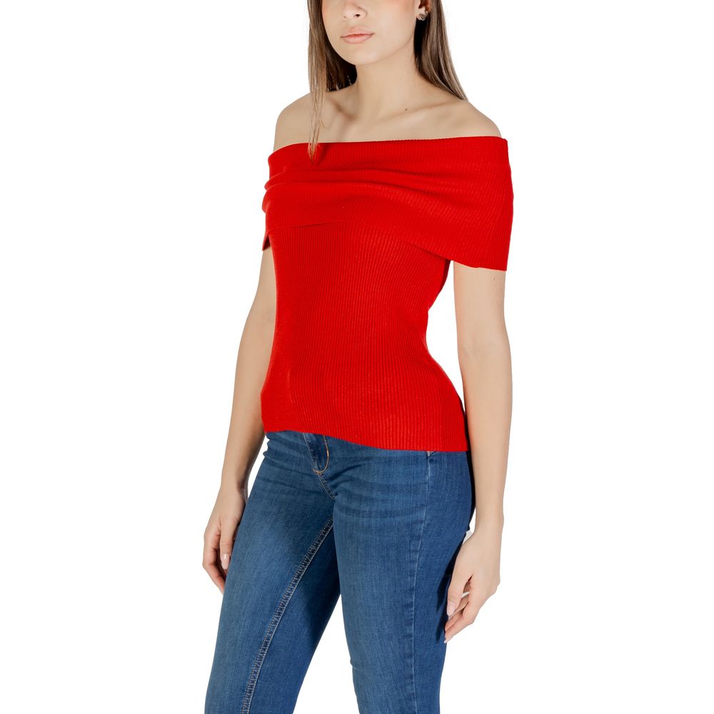 Only Red Polyester T-Shirt