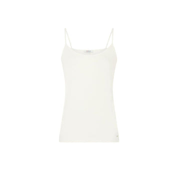 Morgan De Toi Cream Cotton Tank Top