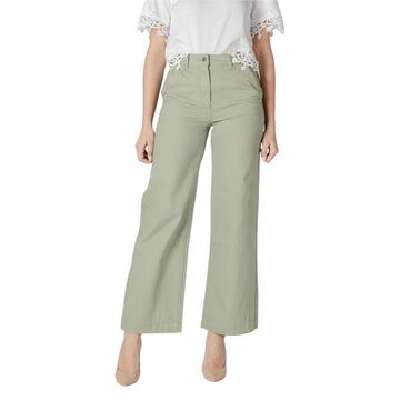 Morgan De Toi Green Cotton Relaxed Fit Jeans