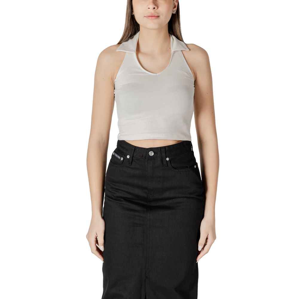 Calvin Klein Jeans Beige Cotton Top