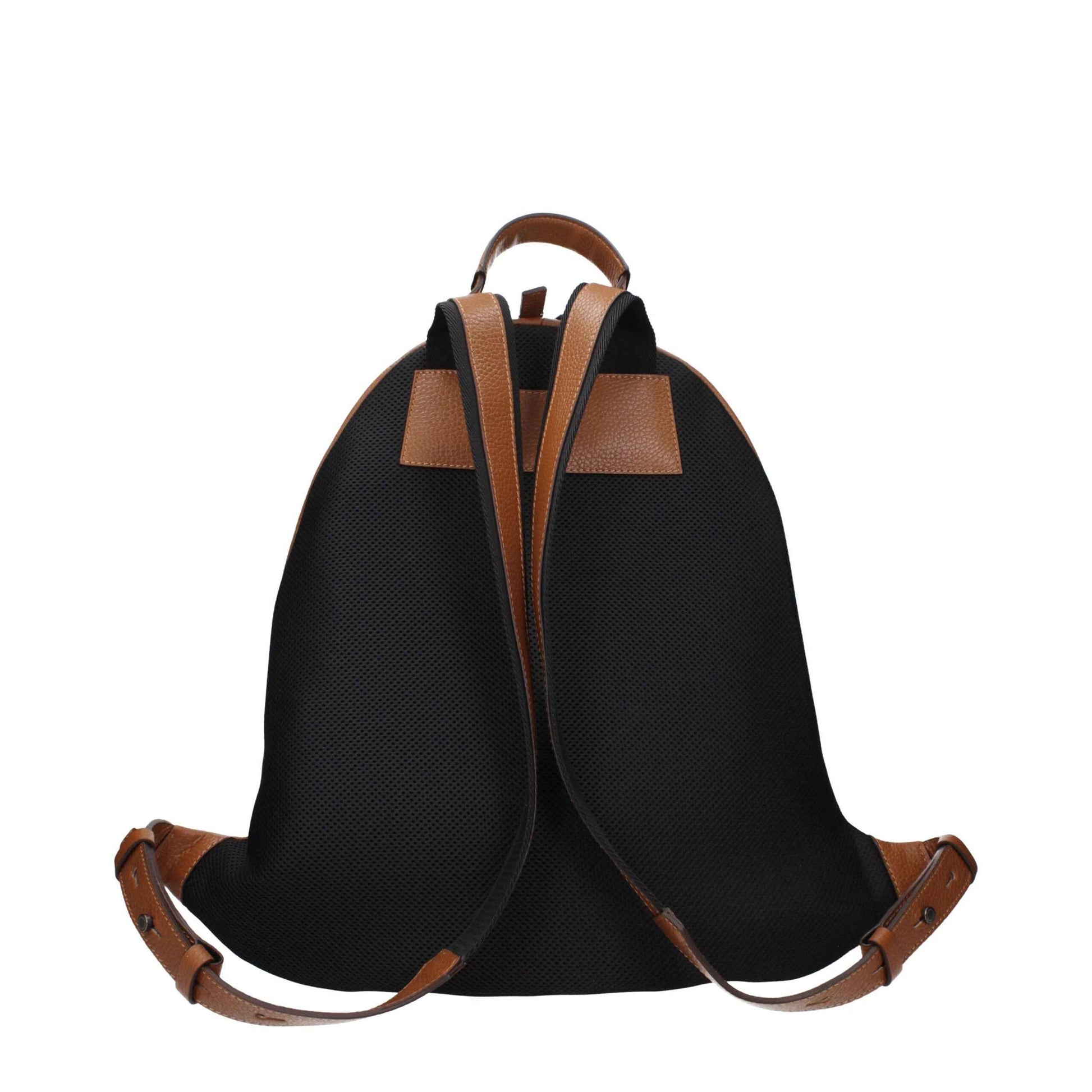 Pineider Brown Leather Backpacks
