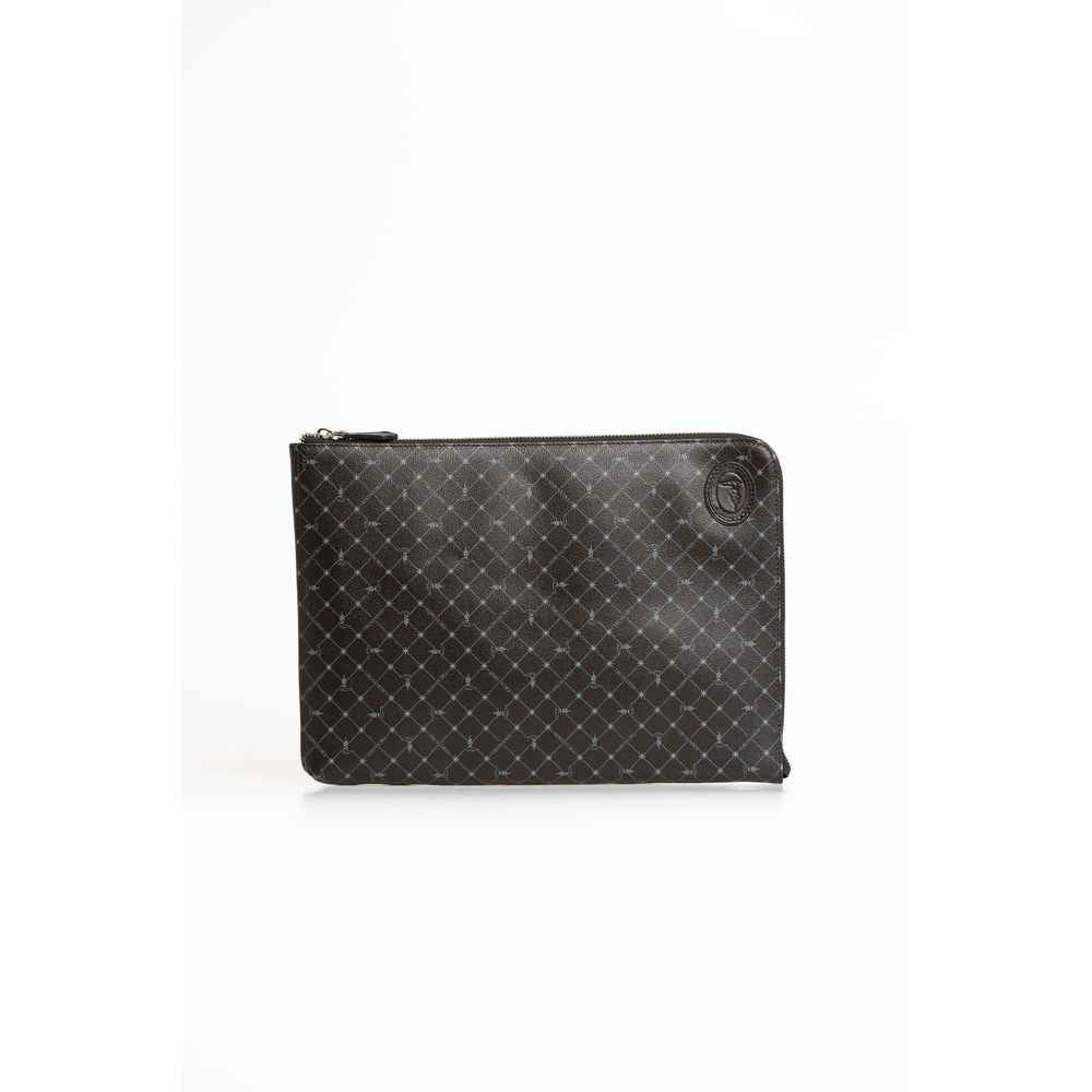 Trussardi Black Leather Men Clutch