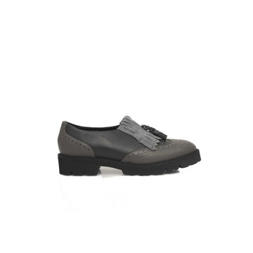 Cerruti 1881 Gray Cowhide Women Loafer