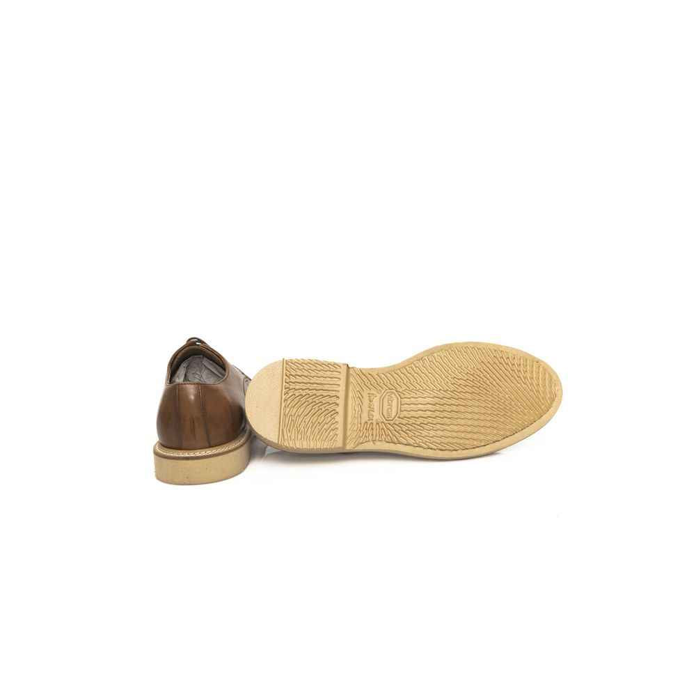 Cerruti 1881 Brown Calfskin Men Derby Shoe