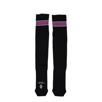 Marcelo Burlon Black Cotton Socks
