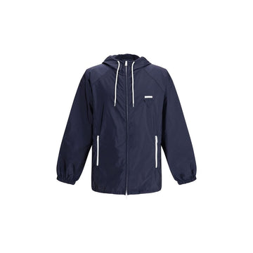 Prada Blue Recycled Polyamide Shell Jacket