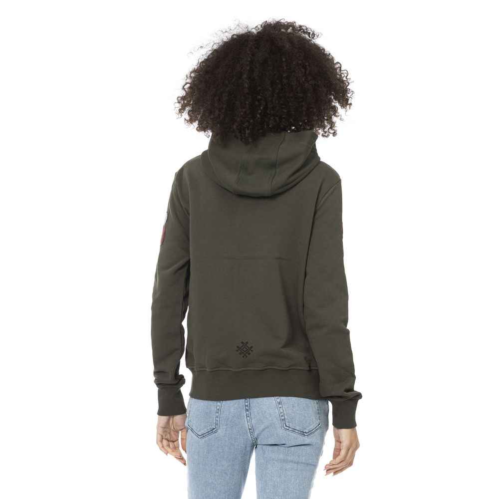 Mr&Mrs Italy Green Cotton Women Sweatshirt Top