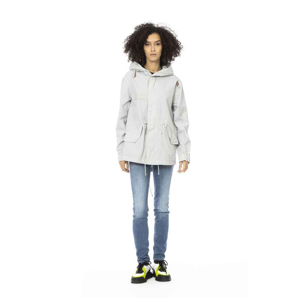 Mr&Mrs Italy Silver Cotton Women Jacket