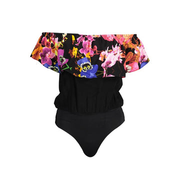 Desigual Black Elastane Bodysuit