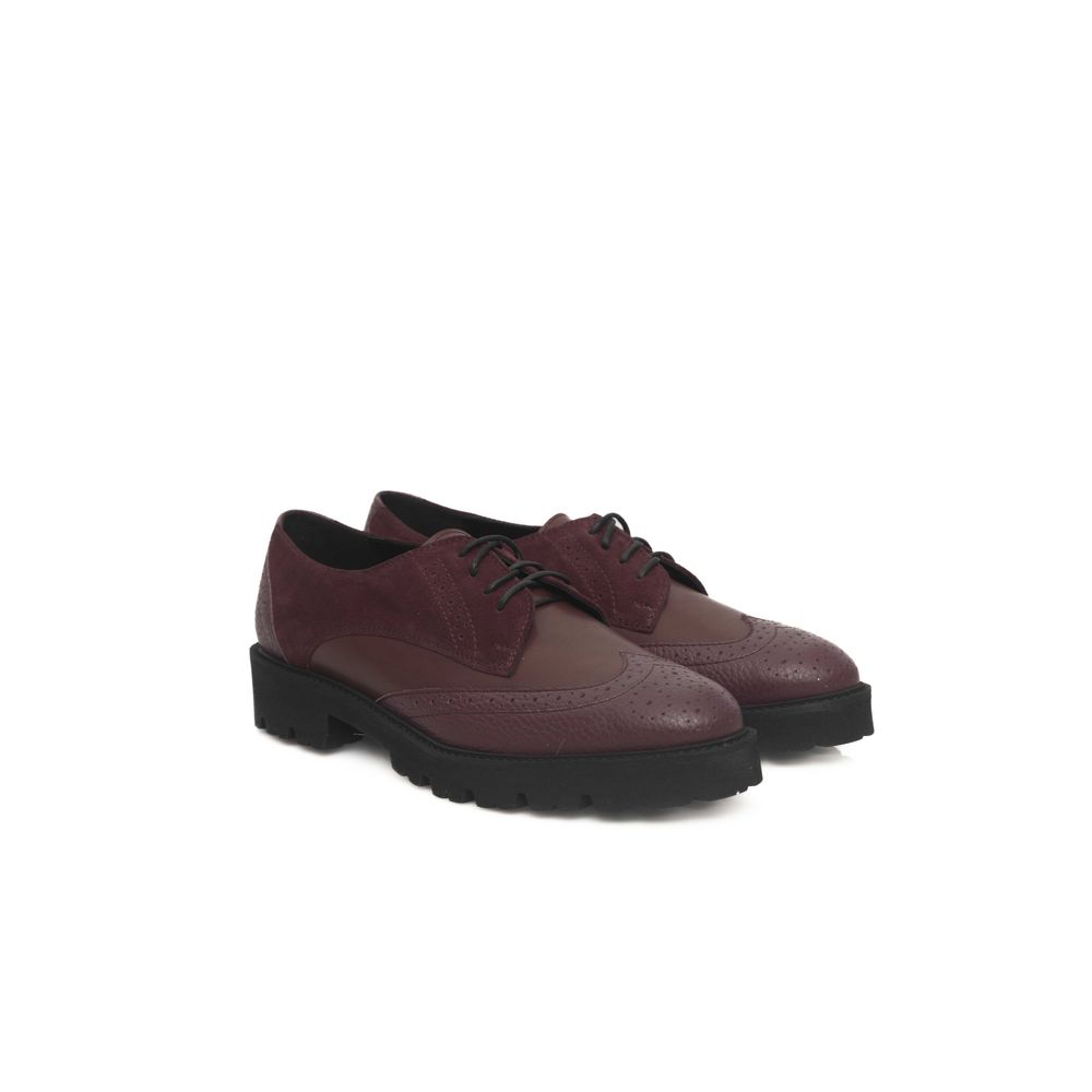 Cerruti 1881 Burgundy Cowhide Women Loafer