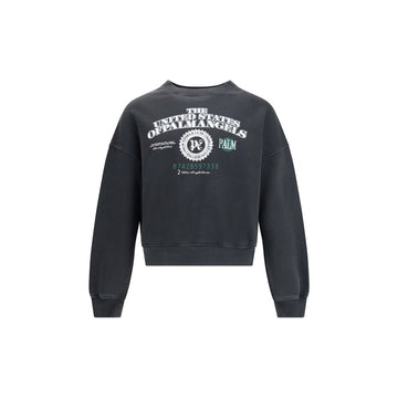 Palm Angels Black Cotton Sweatshirt