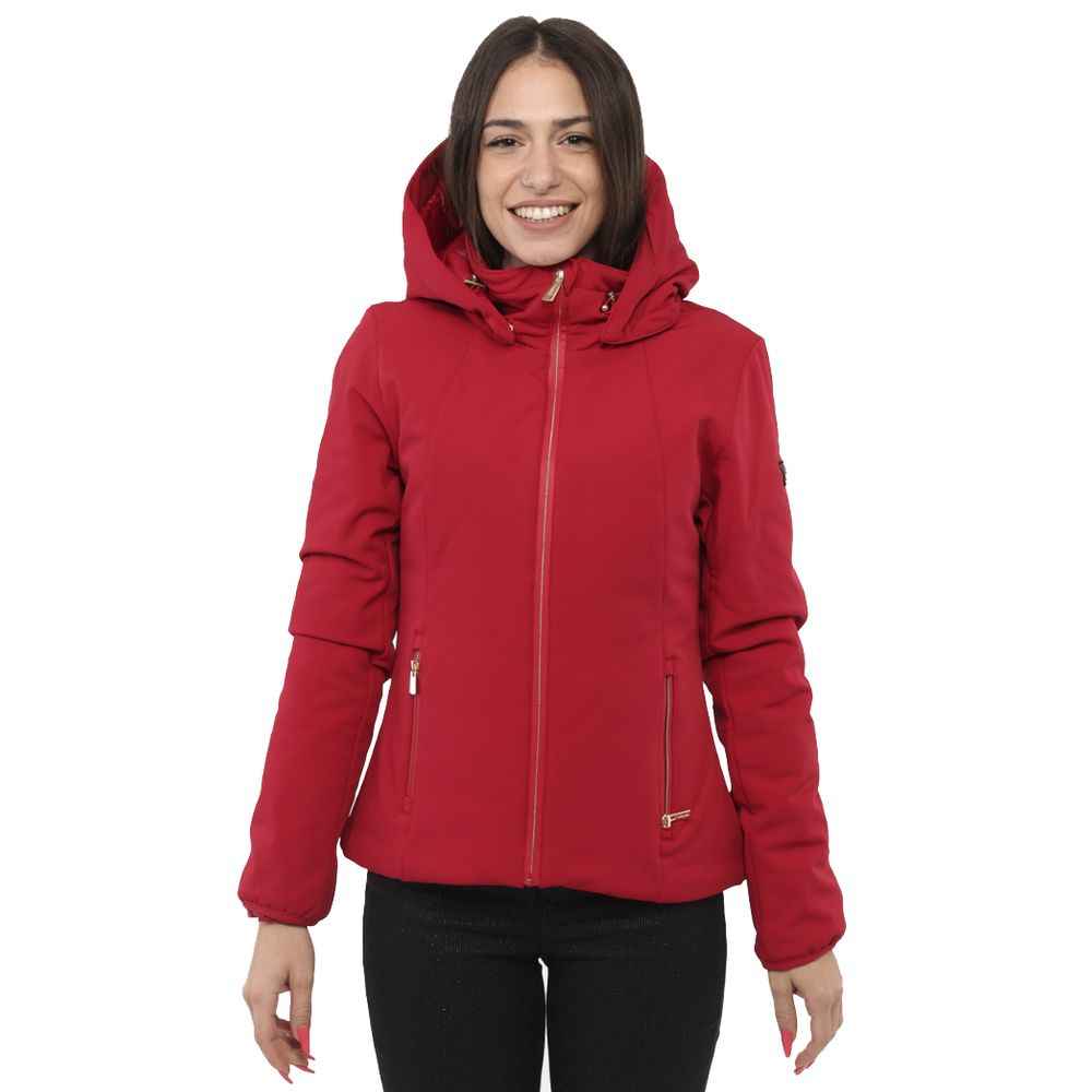 Yes Zee Red Nylon Jackets & Coat