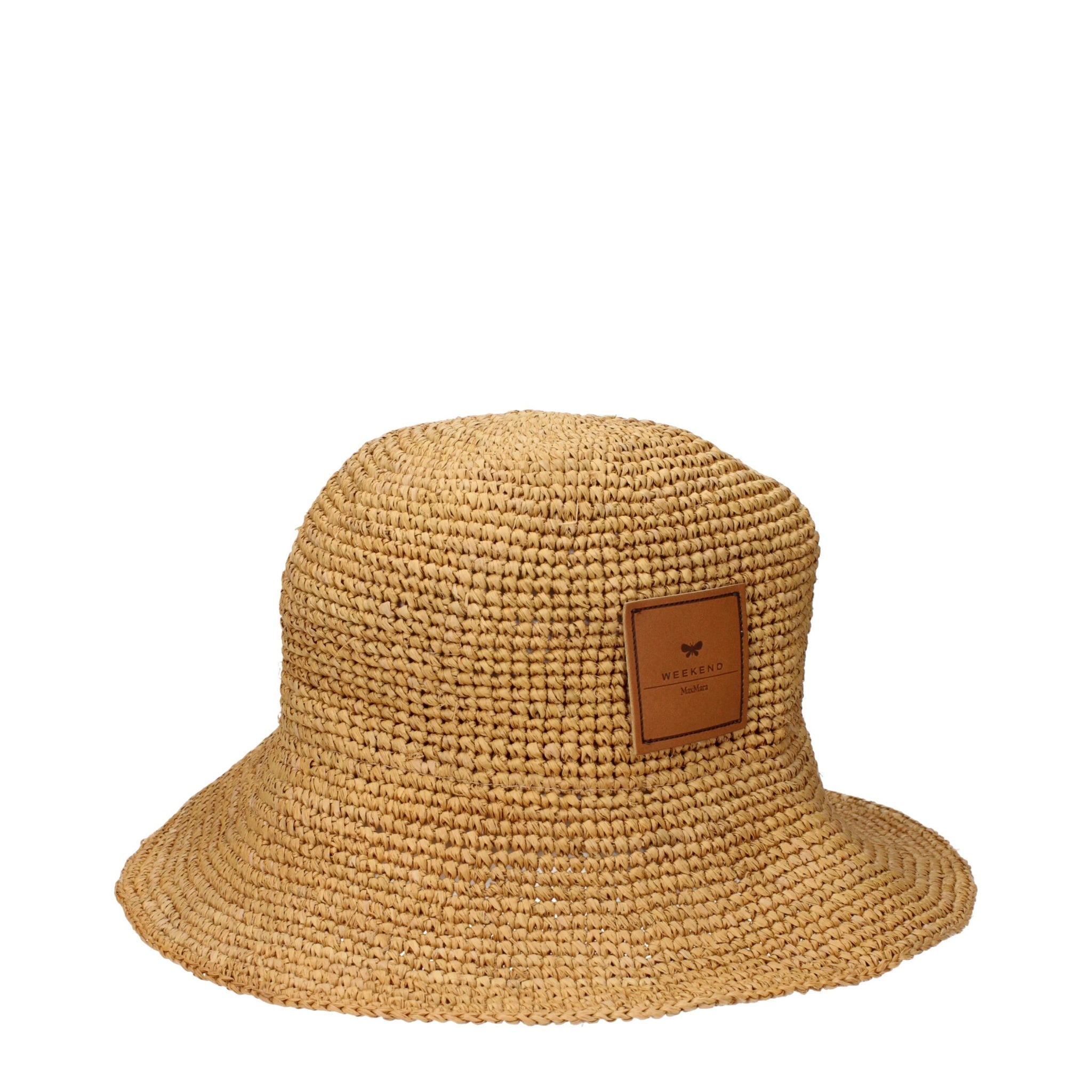 Max Mara Beige Raffia Bucket Hat
