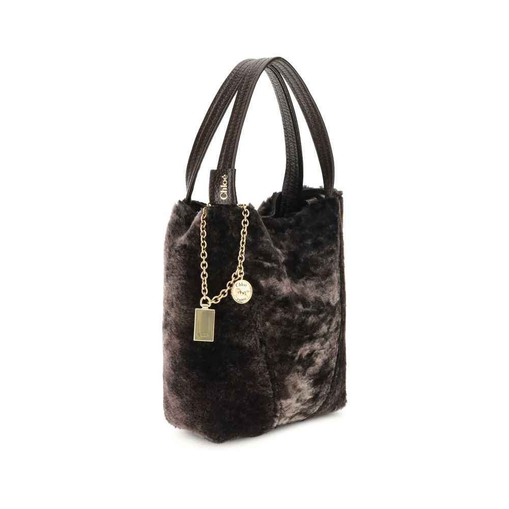 Chloé Shearling small Spin Tote Bag