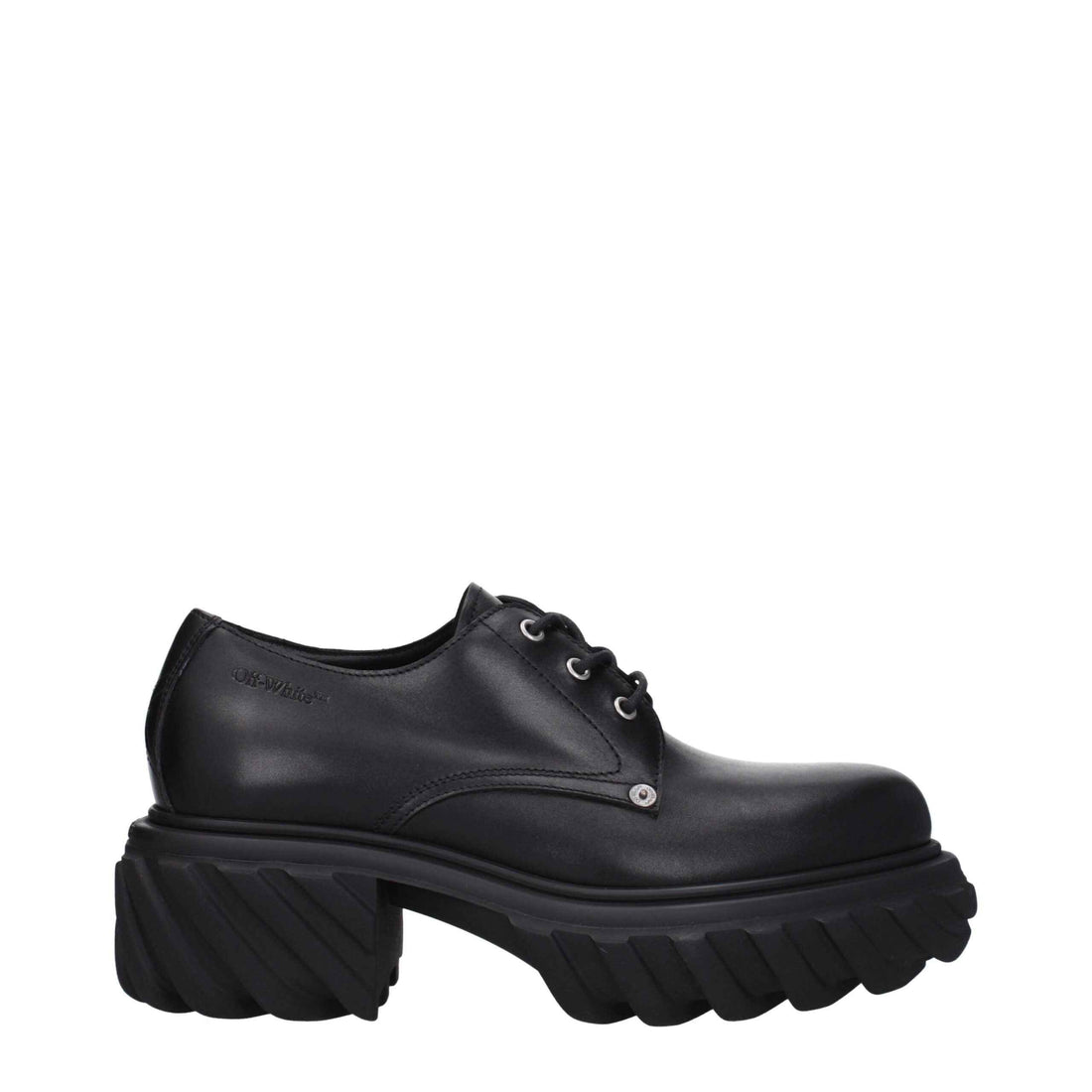 Off-White Black Leather Oxfords And Derbies