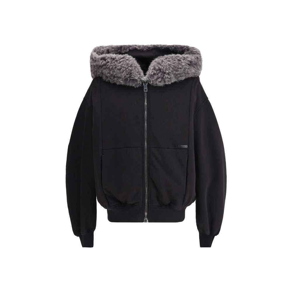 Dolce & Gabbana Hooded Sweatshirt with wide fur-trimmed hood