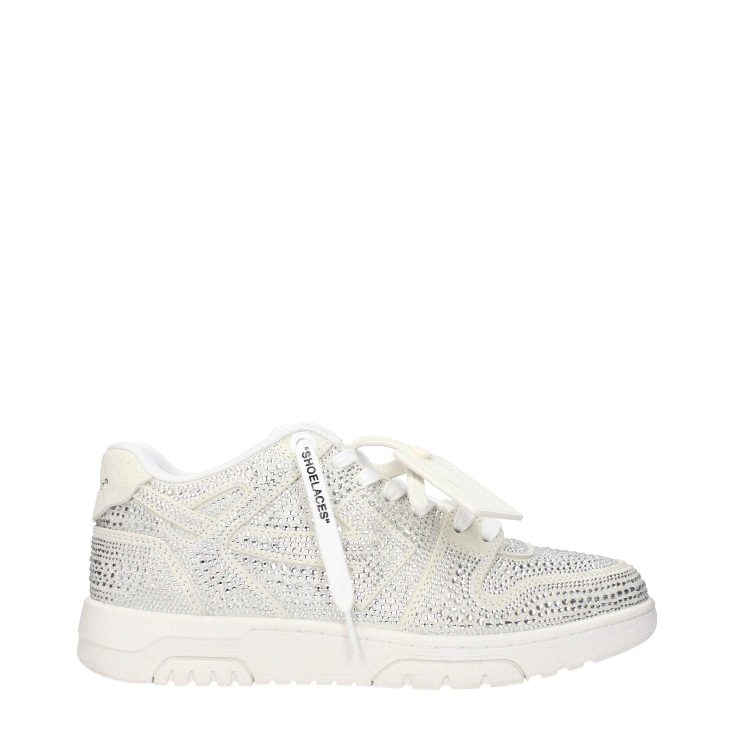 Off-White Beige Leather Low Tops