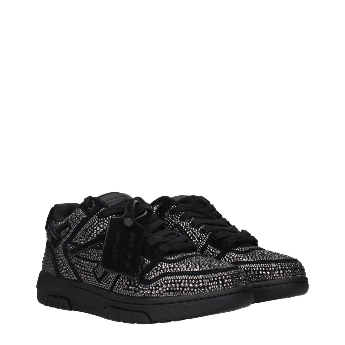 Off-White Black Leather Sneakers