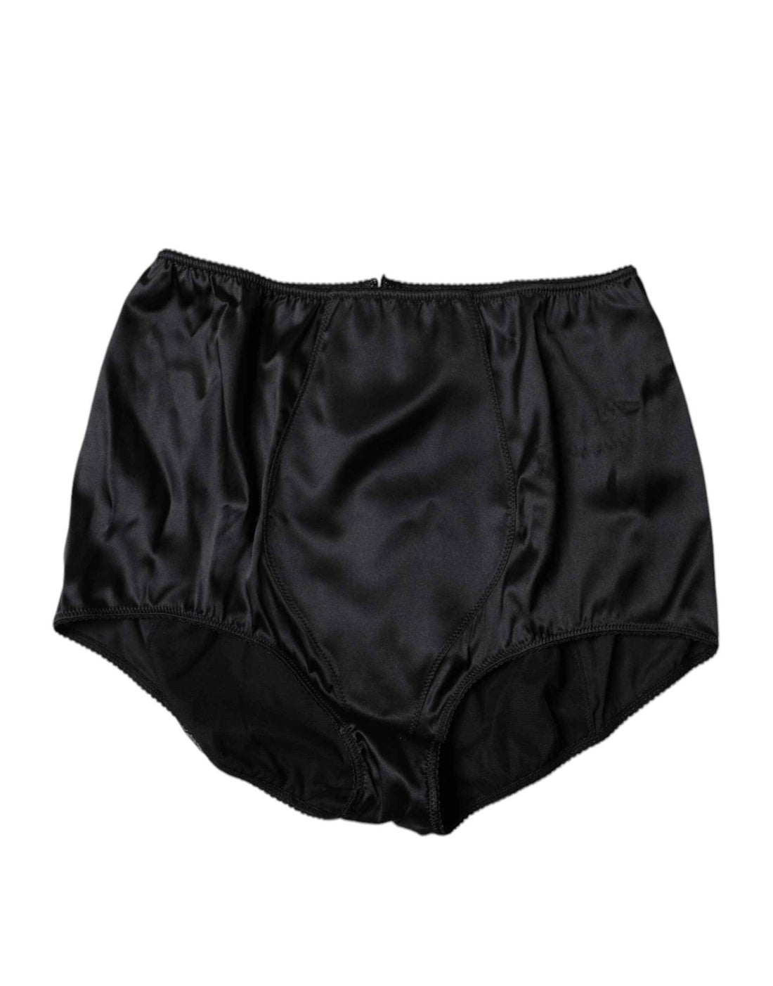 Dolce & Gabbana Black Silk Stretch High Waist Girdle Underwear