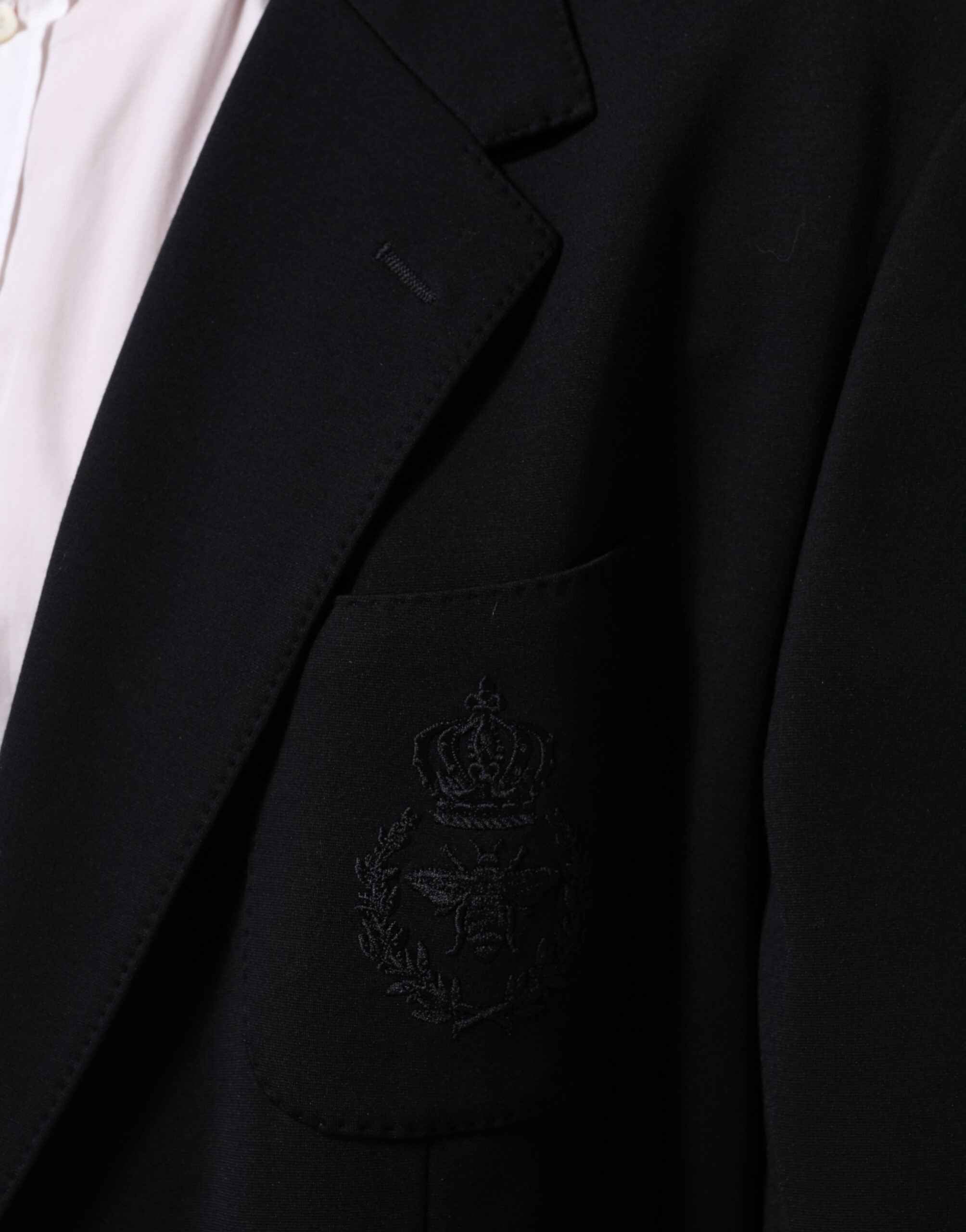 Dolce & Gabbana Black Viscose 2 Buttons Suit Jacket Blazer