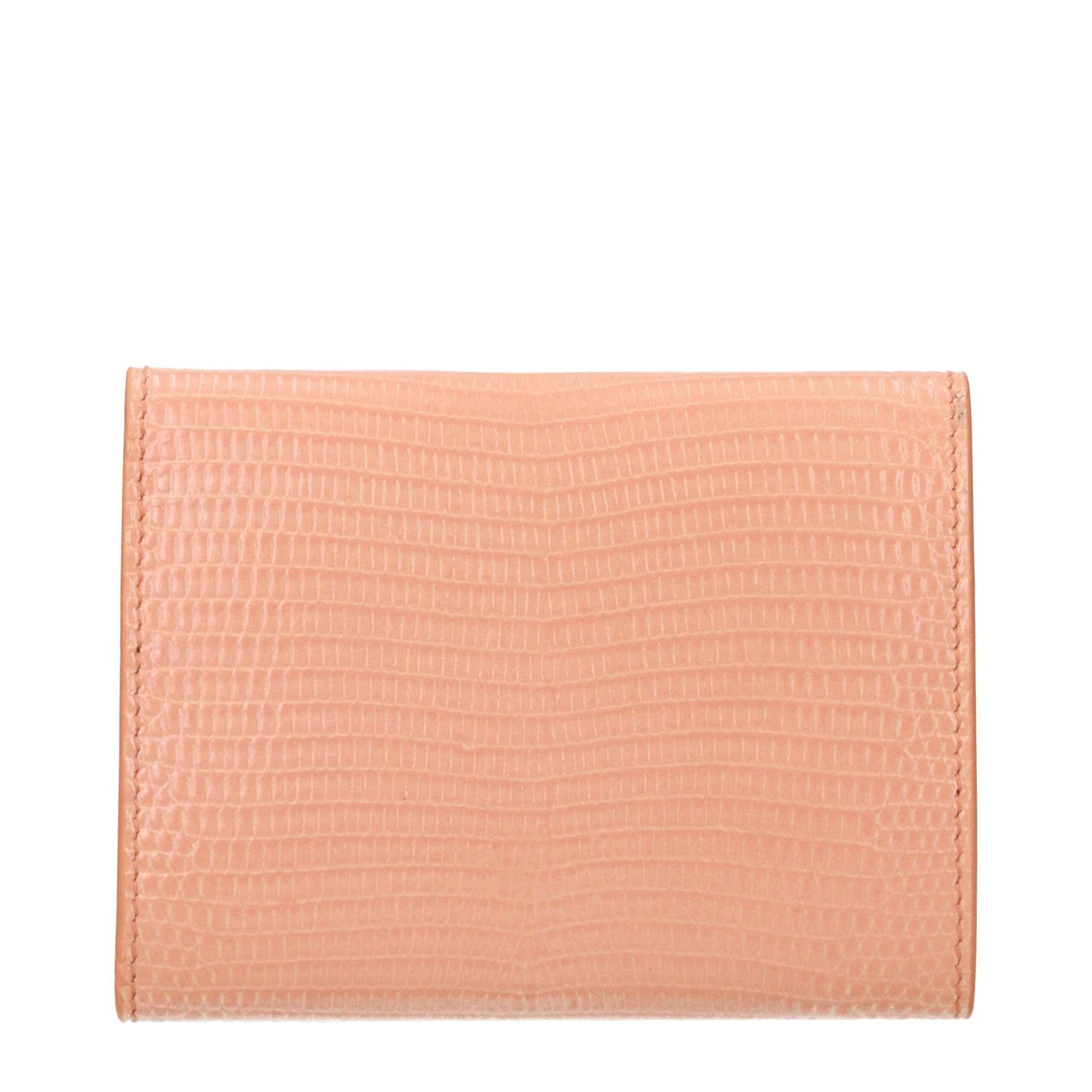 Jil Sander Pink Leather Wallets