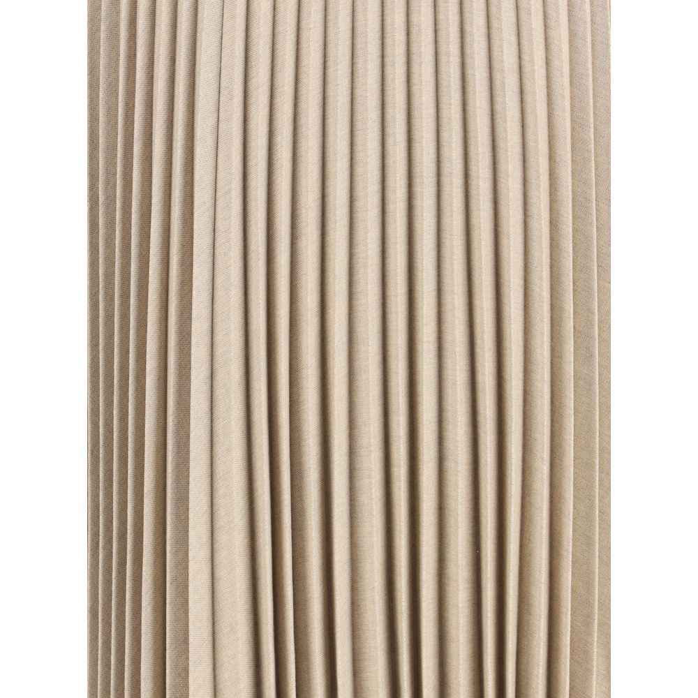 True Royal Pleated Wool Skirt