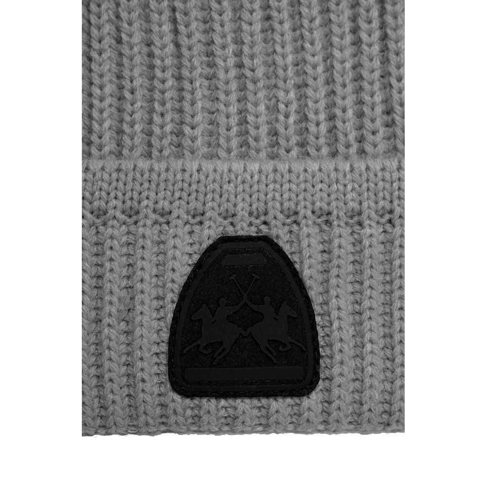 La Martina Gray Polyester Caps Baseball Hat