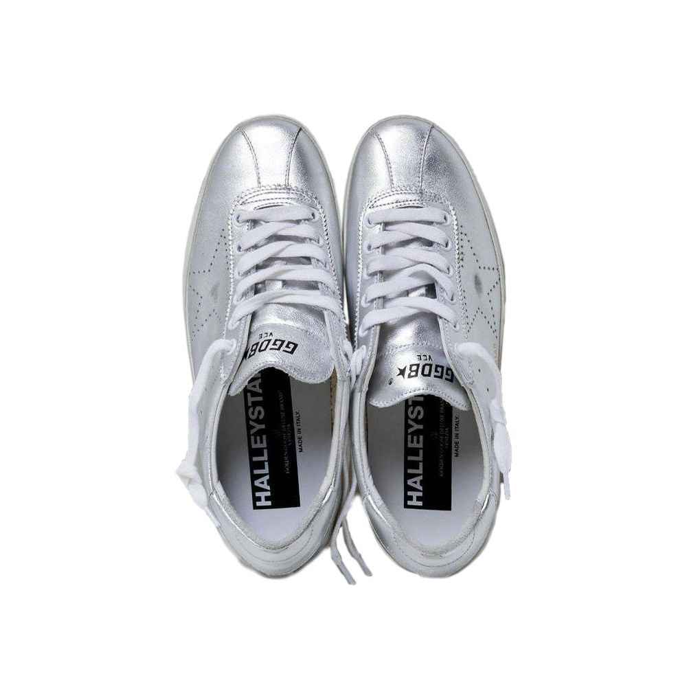 Golden Goose Gray Leather Men Sneaker