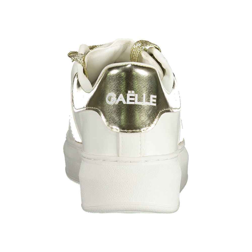 Gaelle Paris White Polyethylene Sneaker