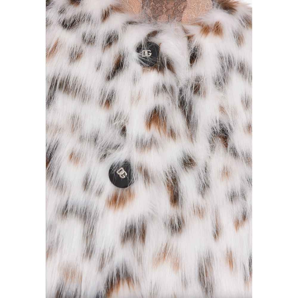 Dolce & Gabbana White Marabou Jackets & Coat