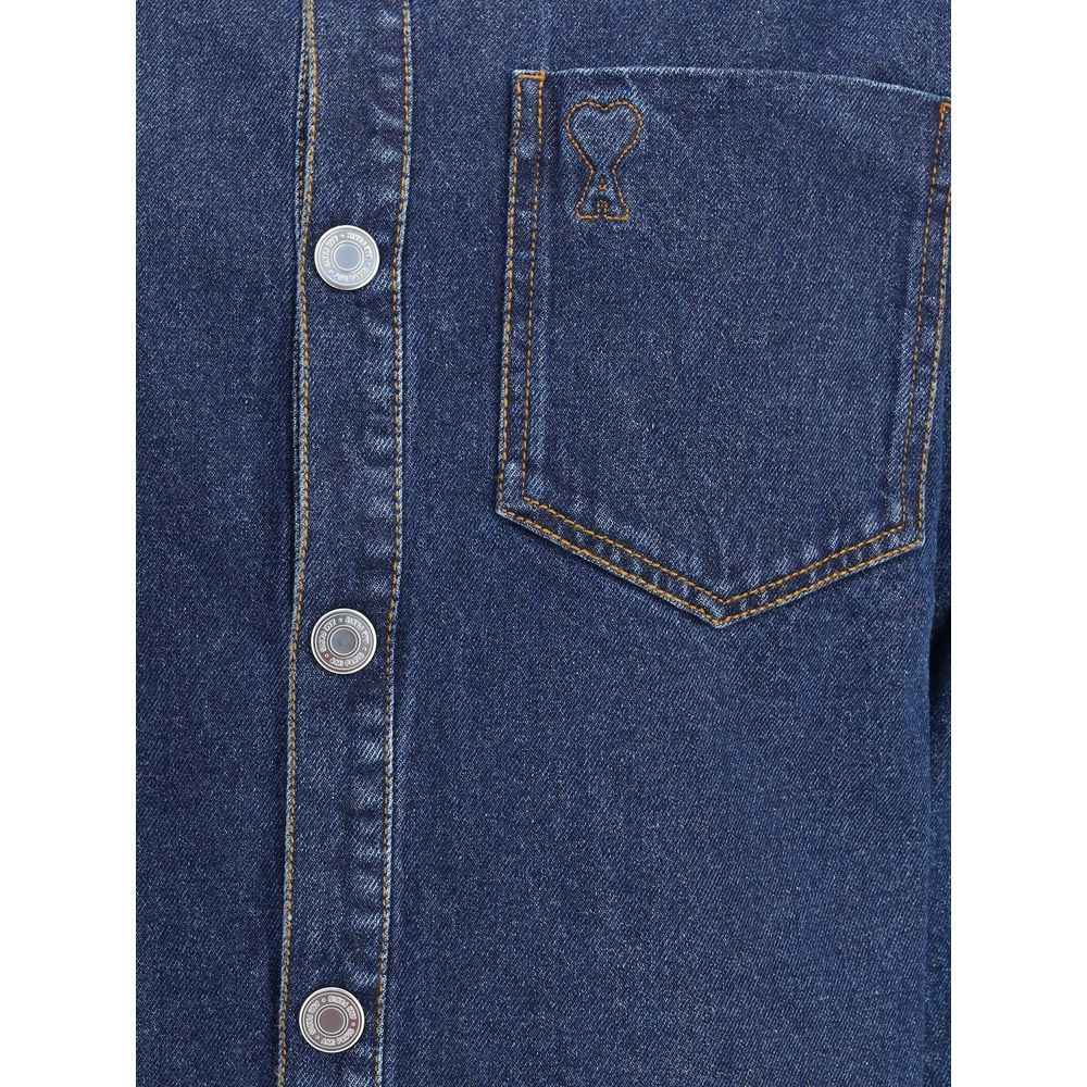 Ami Paris Ami de Coeur Cotton Denim overshirt