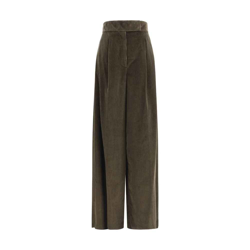 Max Mara Wide-Leg Velvet Pants