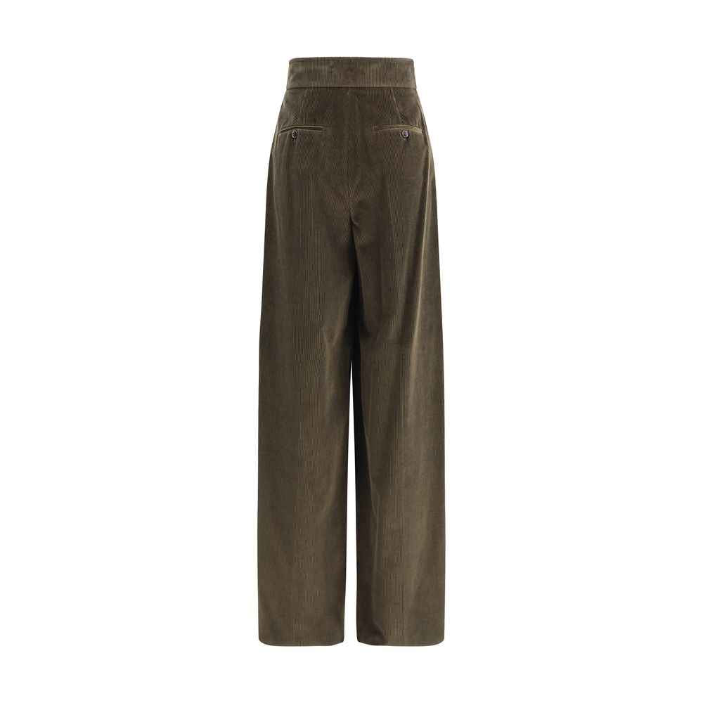 Max Mara Wide-Leg Velvet Pants