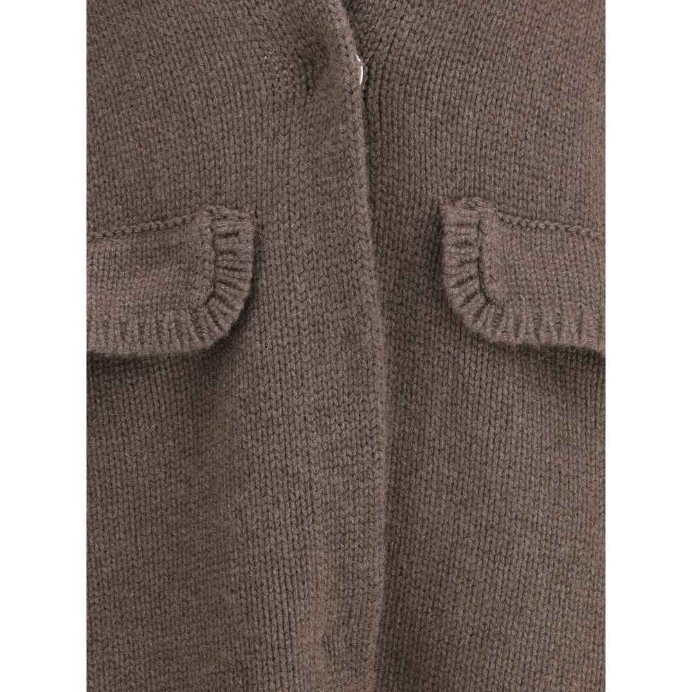 Ella Semi-long Sweater with a front hook-and-eye closure