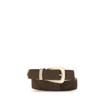 Khaite Brown Calf Leather Bos Taurus Regular Belt