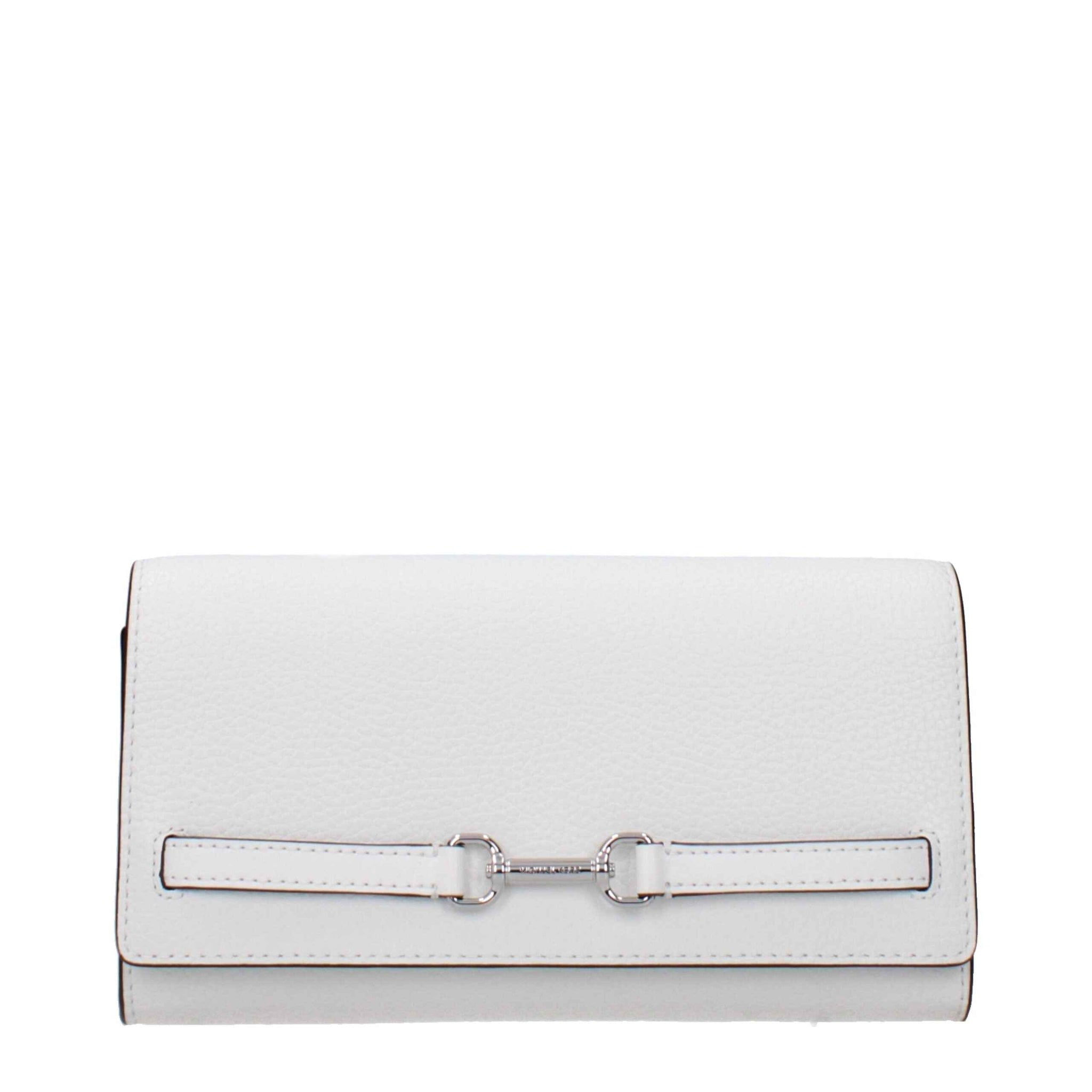Michael Kors White Leather Clutch Bags