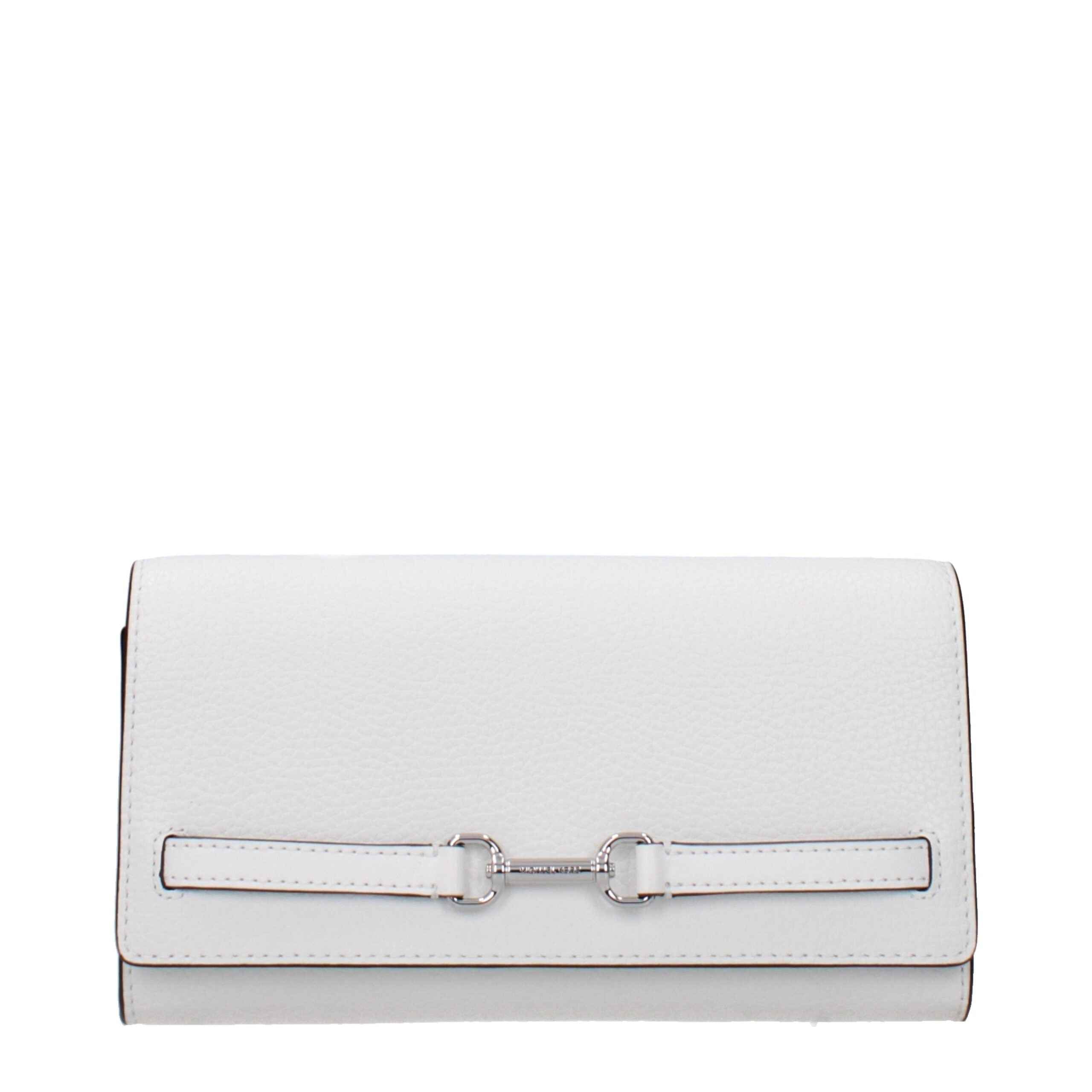 Michael Kors White Leather Clutch Bags