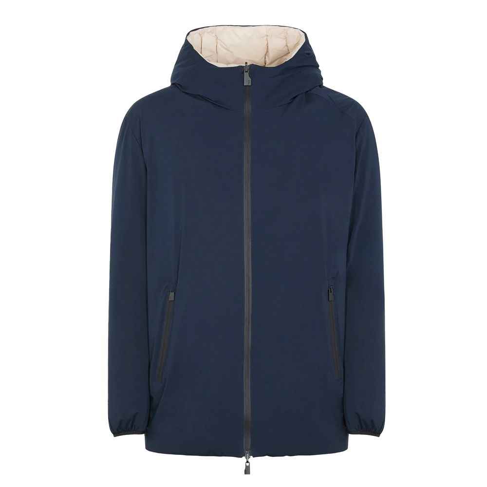 Suns Blue Polyester Men's Reversible Jacket