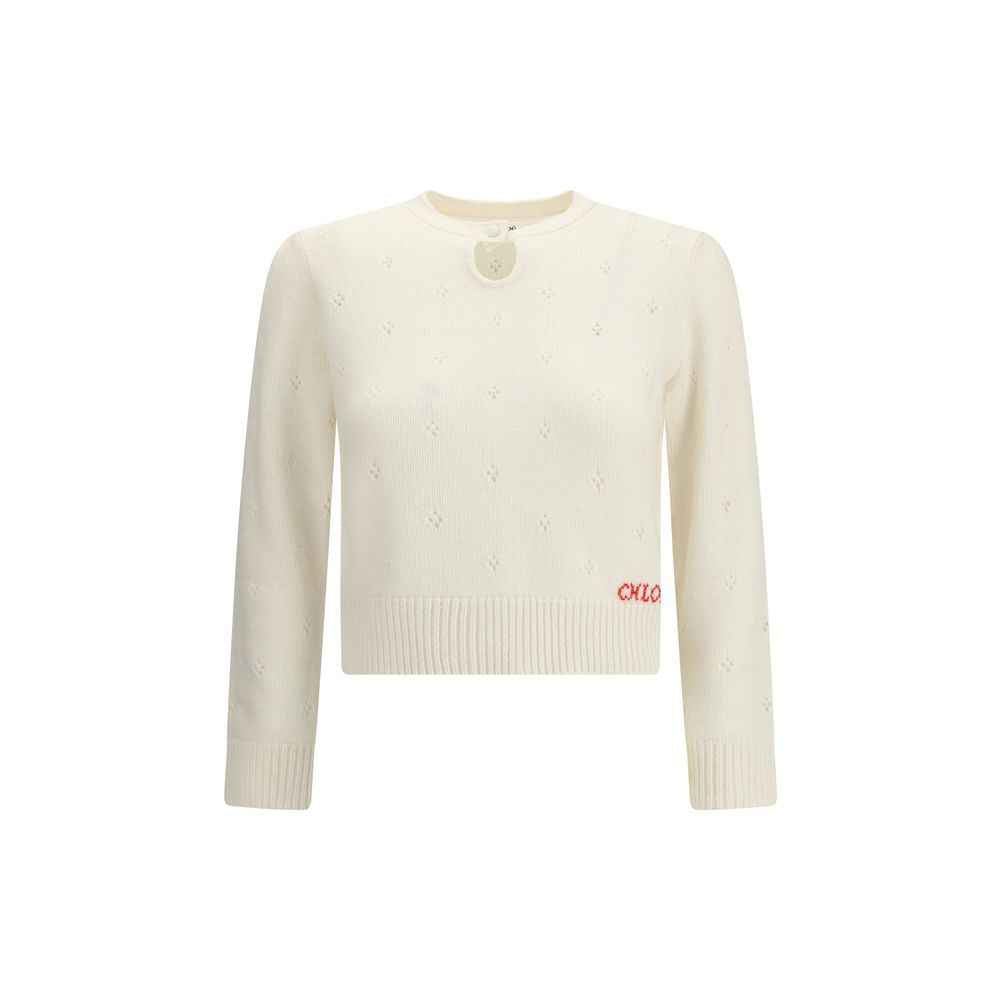 Chloé Jumper with a buttoned keyhole neck